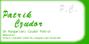 patrik czudor business card